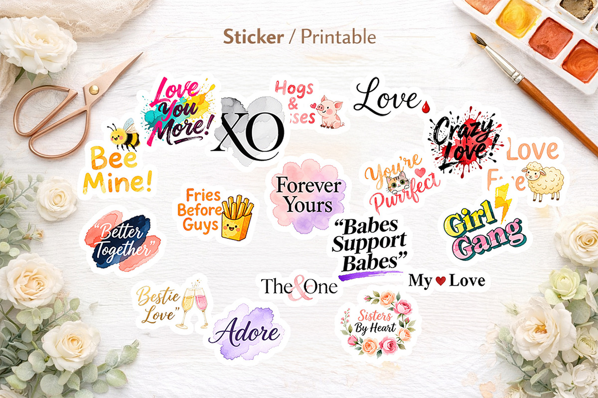 Valentine's Day Quote Clipart PNG, an Illustration by Artnoy (Photo 5 of 8)