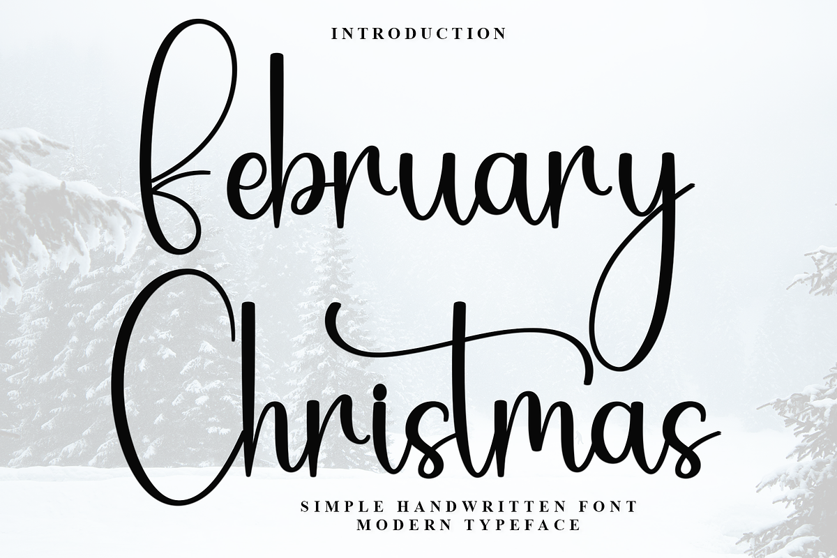 February Christmas, a Handwritten Font by FreshTypeINK (Photo 1 of 8)