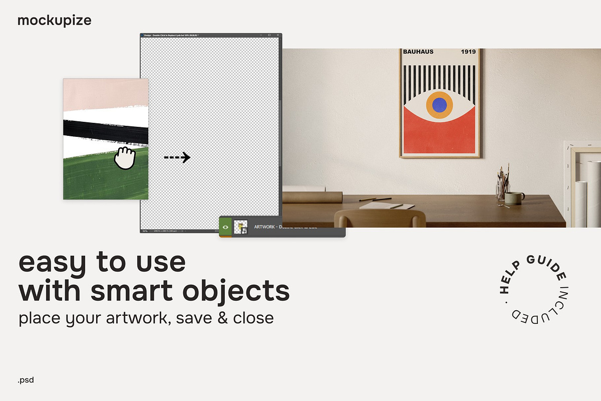 5x7 Art Desk Studio Frame Mockup, a Household Mockup by mockupize (Photo 3 of 7)
