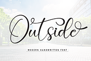 Outside | Script Font, a Handwritten Font by Scratchones (Thumbnail 1 of 9)
