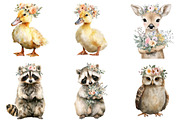 Floral Spring Animals Clipart Bundle, an Illustration by DreamArtGraphic (Thumbnail 3 of 4)