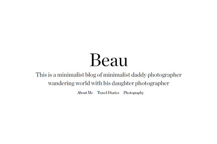 Beau Personal Blogging HTML template