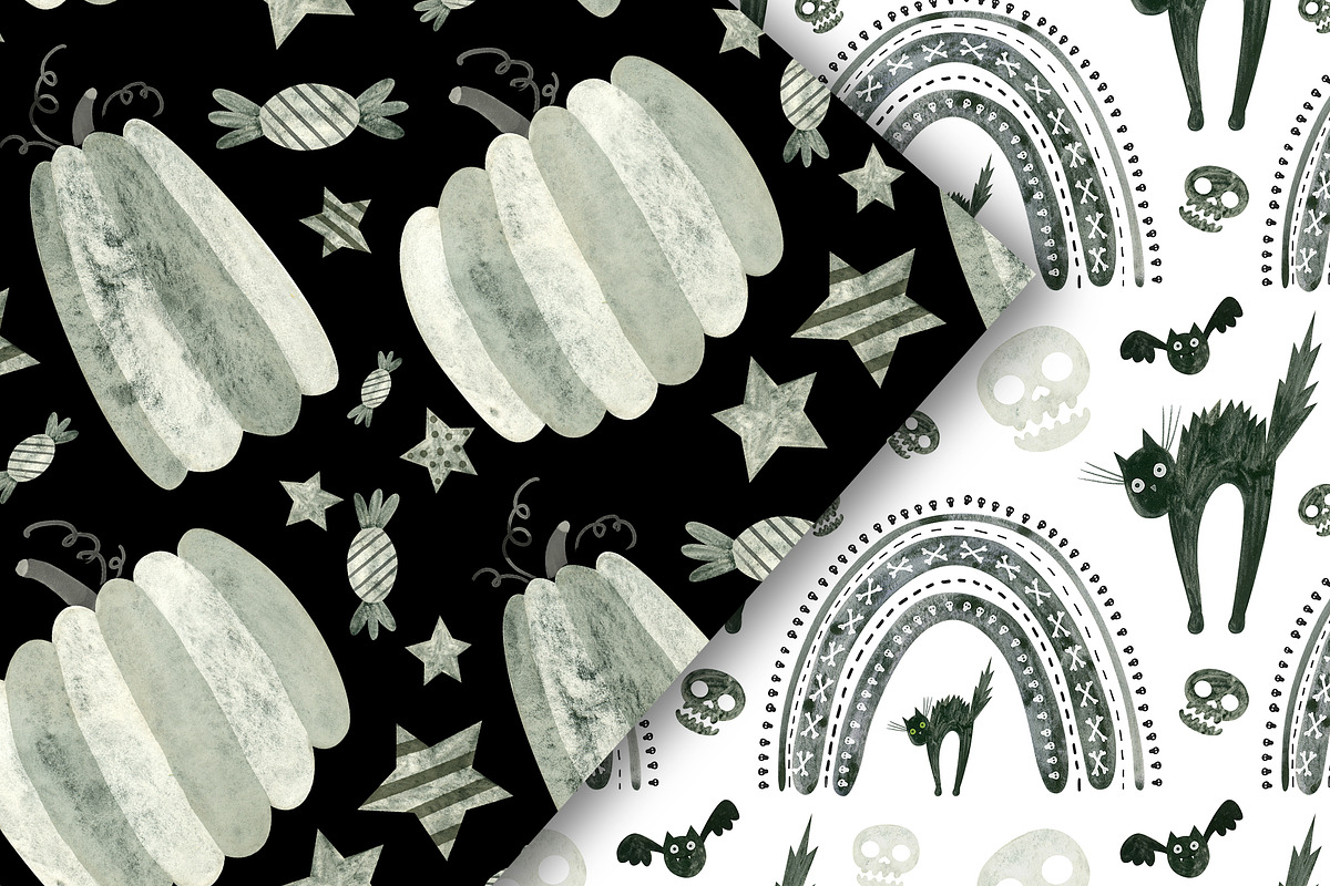Halloween Clipart, Rainbows, Pattern, a Graphic by Valin Malin (Photo 13 of 14)