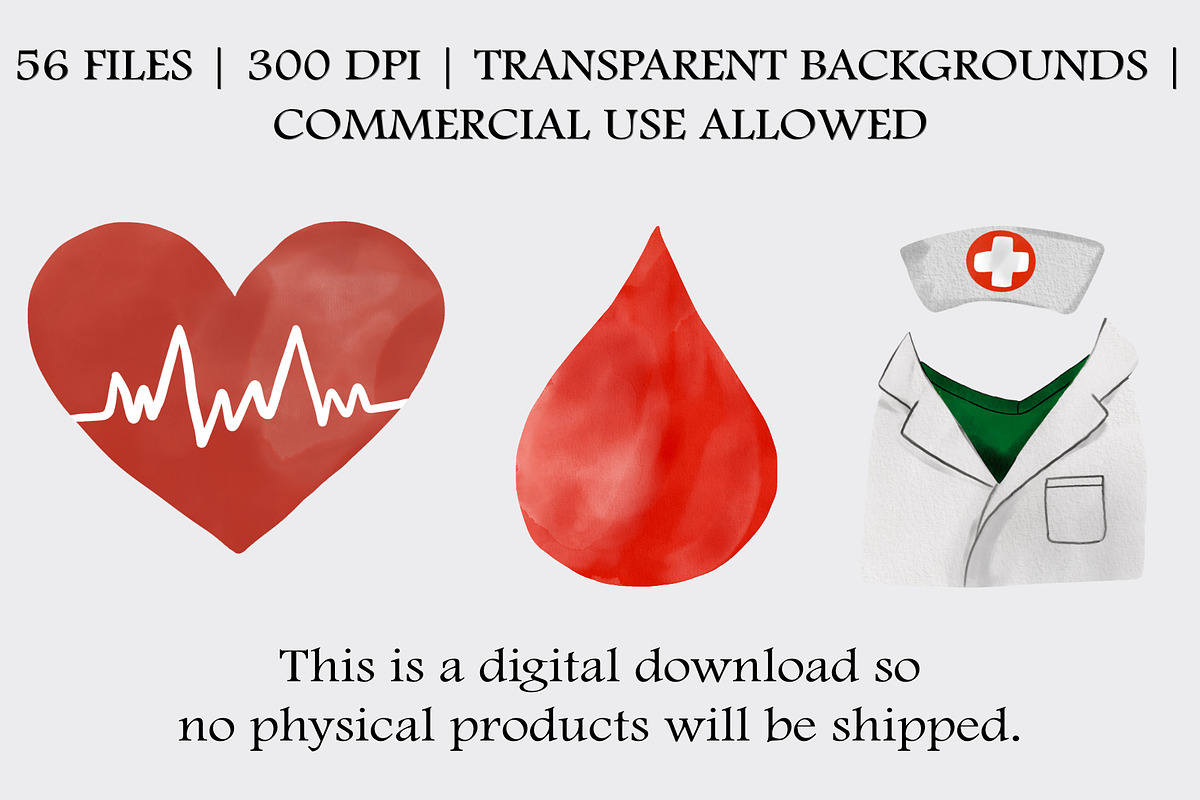 Watercolor Medical Clipart Set, a Healthcare Illustration by CropUp Creative (Photo 4 of 4)