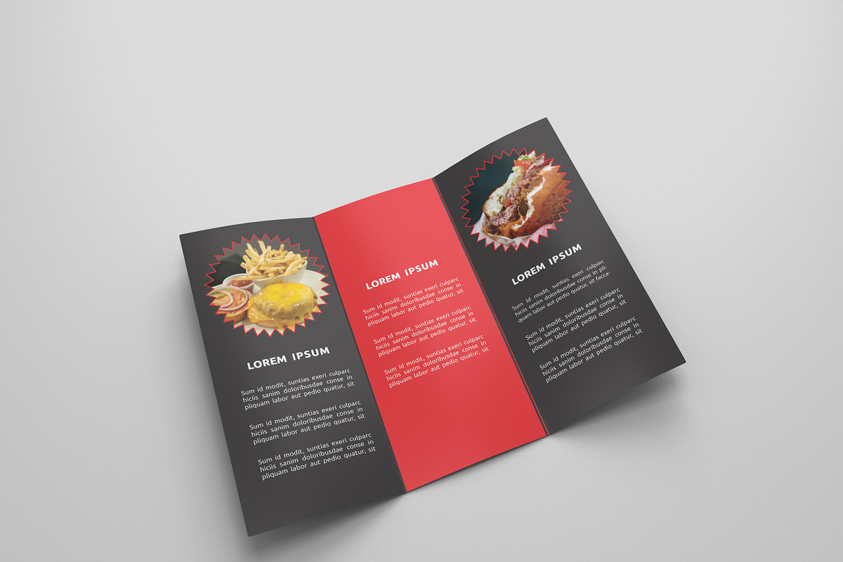 Fast Food Tri-fold Brochures, a Brochure Template by Creatricks (Photo 2 of 2)
