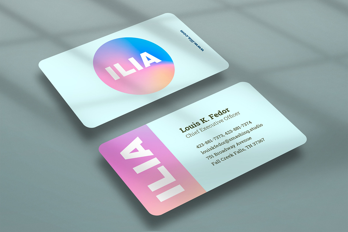 Business card Template & 3 Mock-up, a Business Card Template by Smashing_Studio (Photo 2 of 4)