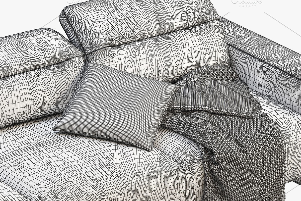 BoConcept Hampton 3-seater sofa, a Furniture 3D Model by 3dmitruk (Photo 9 of 11)
