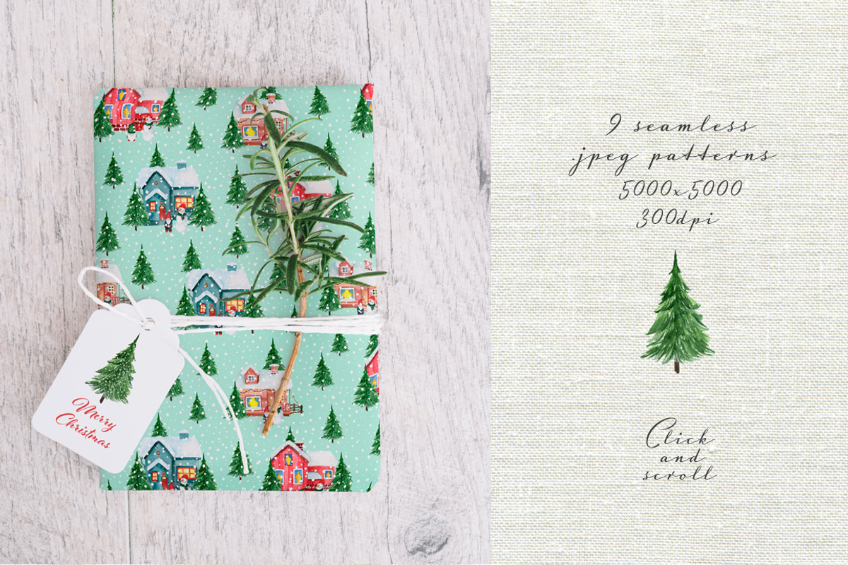 Christmas story. Watercolor set, an Object Graphic by JuliaBadeeva (Photo 7 of 7)