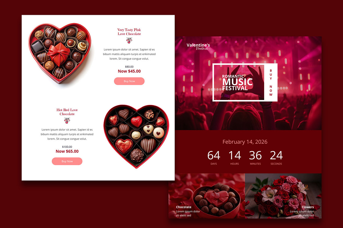 LoveStory Email Template + Builder, an Email Template by WEB4PRO (Photo 3 of 3)