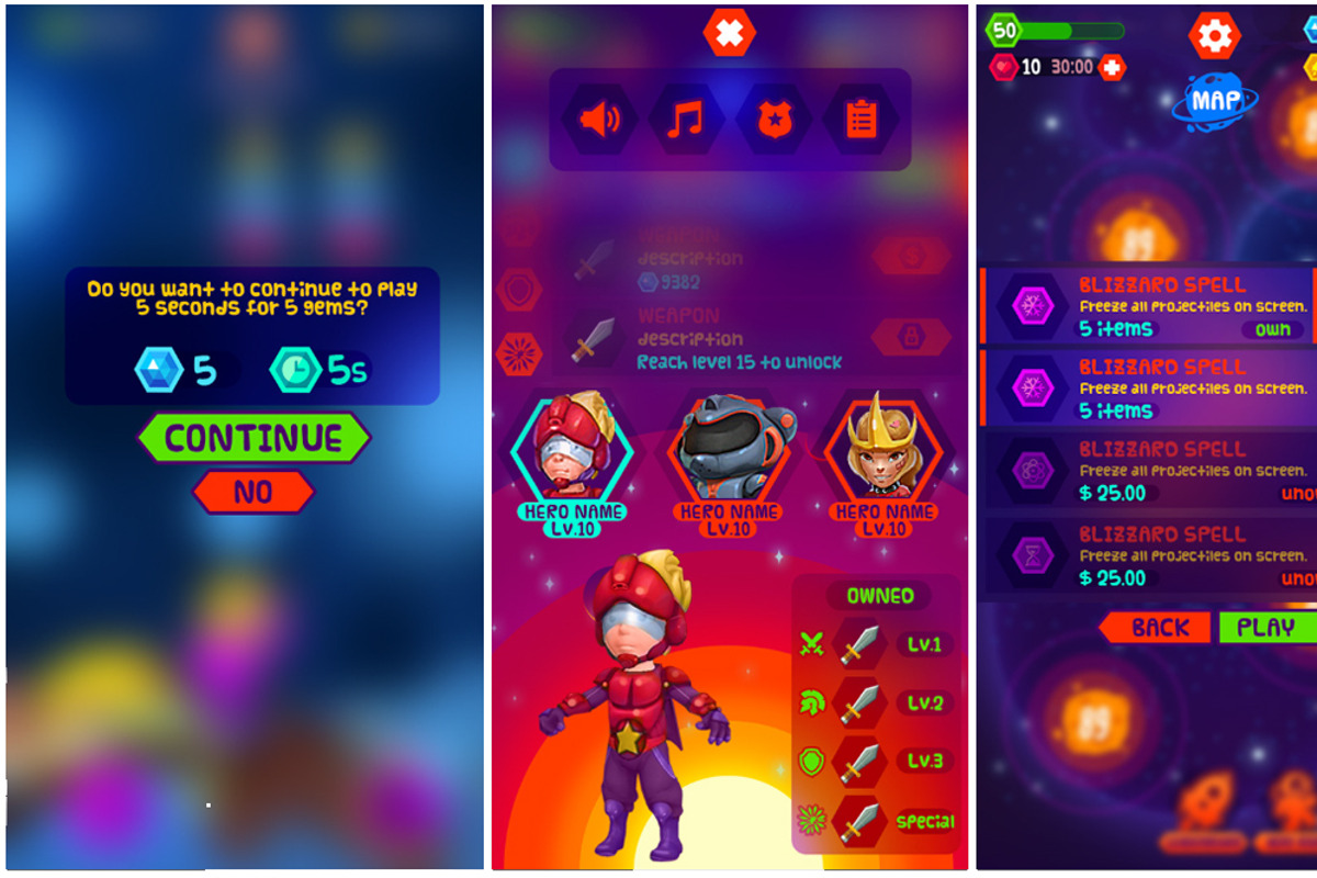 Game UI set, a Graphic by Ruslan Zelensky (Photo 3 of 9)