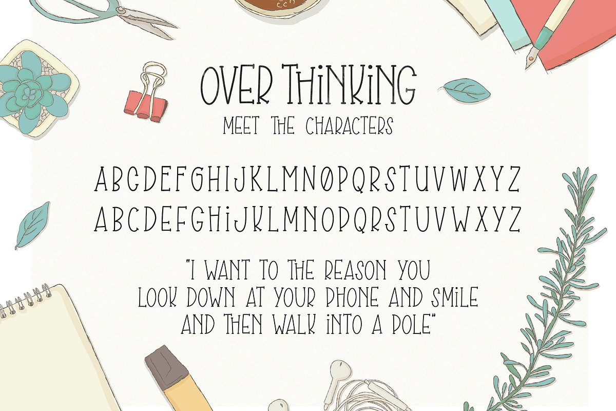 Overthinking Font, a Serif Font by Lollipop Hand Drawn (Photo 5 of 7)