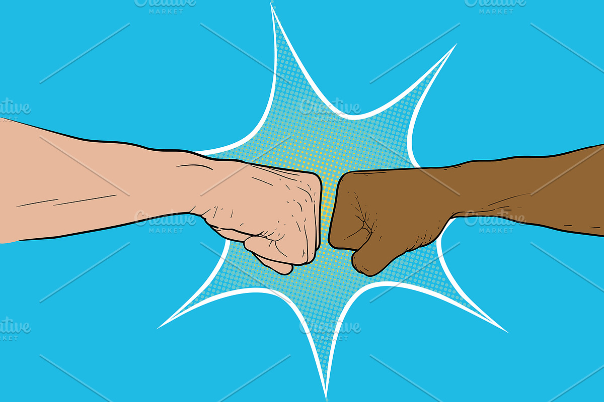 hand shake punch, a Person Illustration by Sharpner