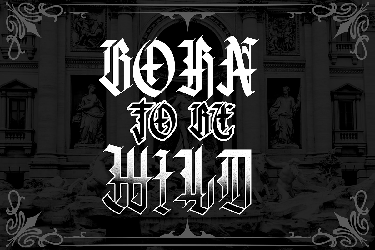 BASILOCA Modern Blackletter, a Blackletter Font by dansdesign (Photo 6 of 8)