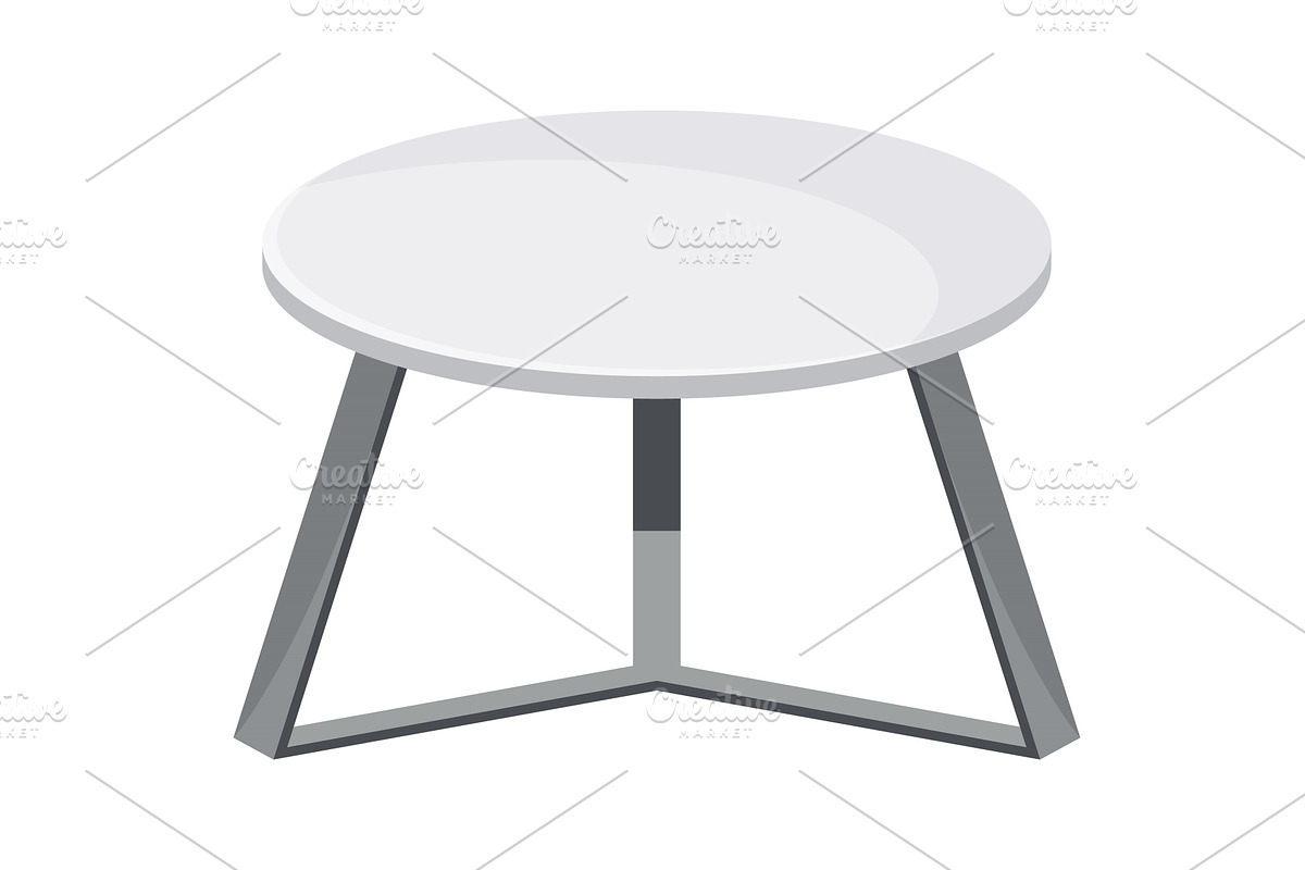Table furniture of glass and metal, an Object Illustration by the8monkey