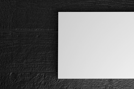 White business card mockup stacking on dark black wooden color t, a Business Photo by Ministocker