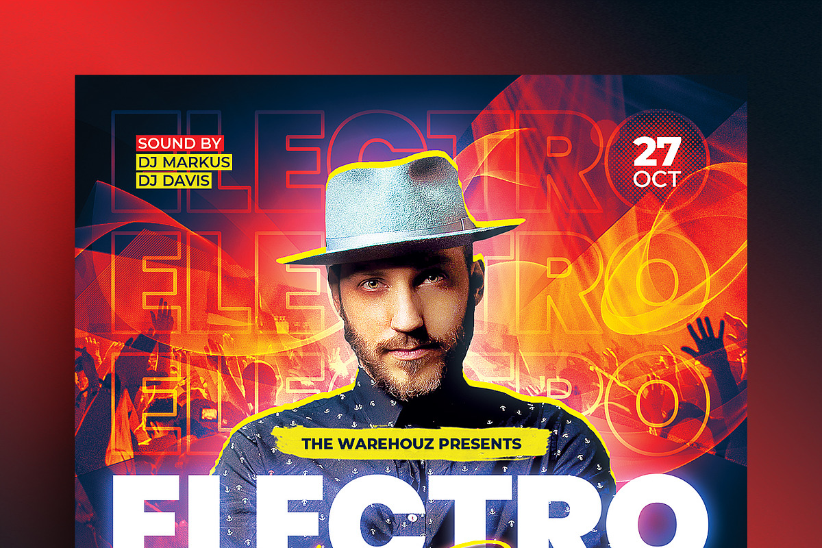 Electro Night Party Flyer, a Flyer Template by Verazo (Photo 2 of 2)