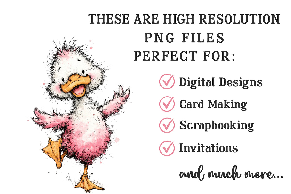 Whimsical Funny Duck Clipart, an Illustration by OK Design (Photo 4 of 6)