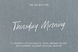 Thursday Morning Handwritten Font, a Handwritten Font by The Gelato Type