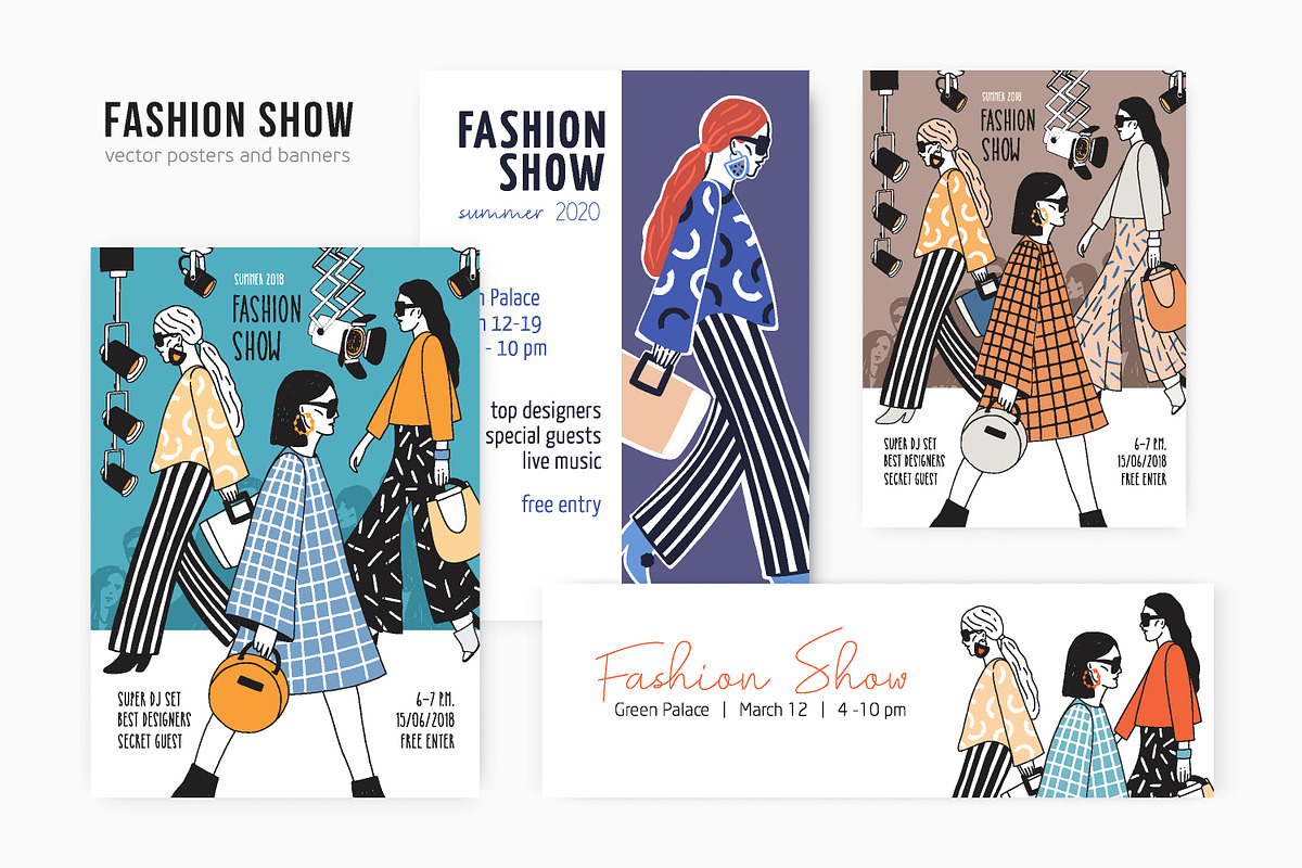 Fashion show banners and posters, a Decorative Illustration by Good Studio (Photo 1 of 11)