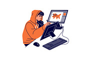 People study at desk set, an Education Illustration by PaperTrident (Thumbnail 10 of 19)