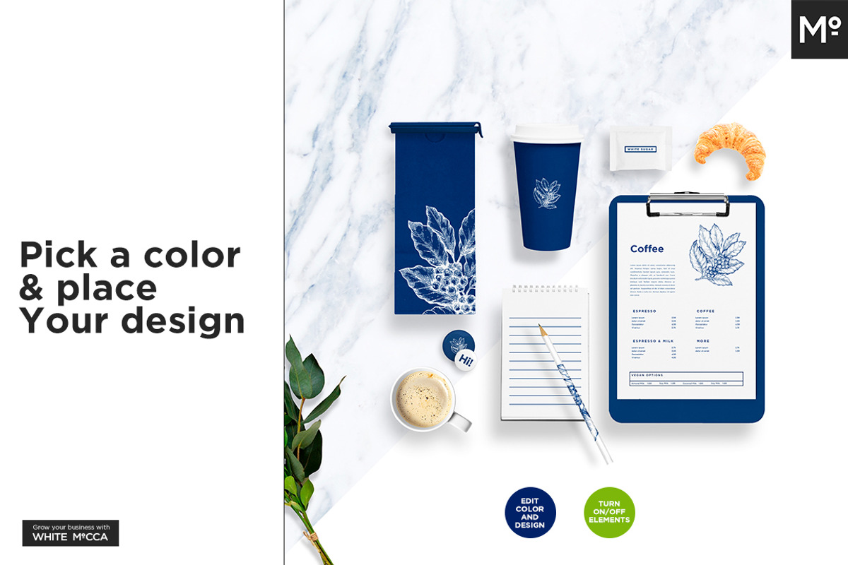Coffee Shop Identity Mock-ups Set, a Cups & Container Mockup by Mocca Mockups Store (Photo 8 of 10)