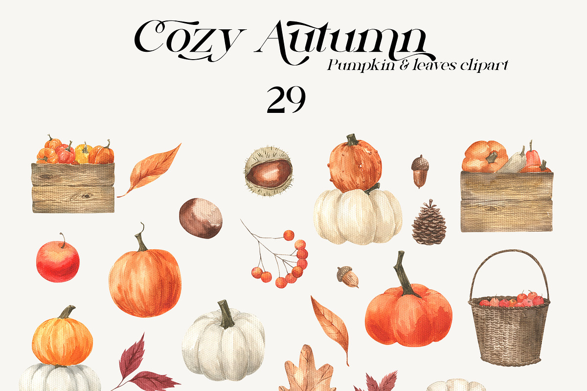 Cozy Autumn Watercolor, a Seasonal Illustration by LiChu Art (Photo 15 of 20)