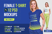 Female T-Shirt Mockups Vol 4 Part 2, a Shirt Mockup by Hi, Mock-Up! (Thumbnail 1 of 10)