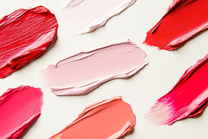 Lipstick cosmetics textures spread i, a Photo by Dvoevnore photos