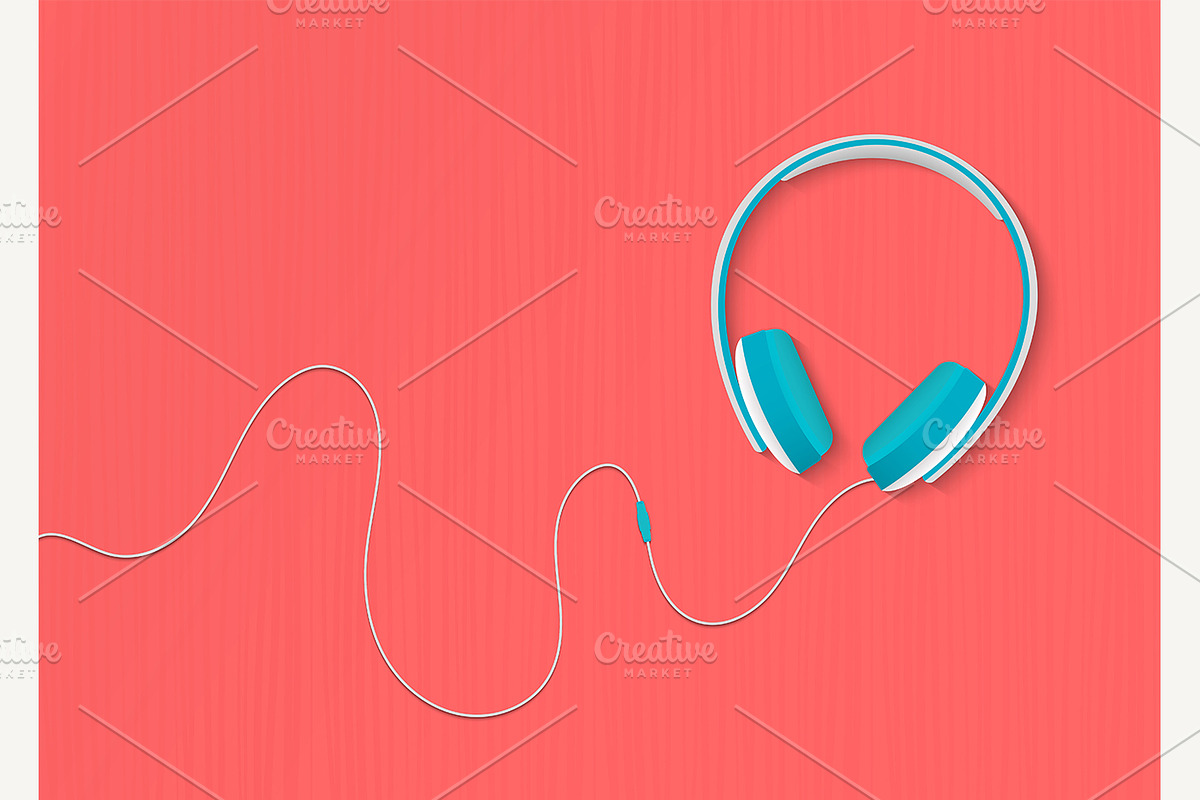 Headphones concept + isolated., a Background Graphic by Lemberg Vector (Photo 1 of 2)