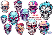 skull head clipart, an Object Graphic by DreamerStarCo (Thumbnail 1 of 6)