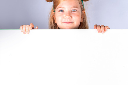Christmas holiday background with funny girl, a Holiday Photo by Rimma
