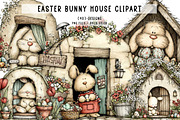 Easter Bunny House Clipart, an Illustration by CreationArt (Thumbnail 1 of 6)