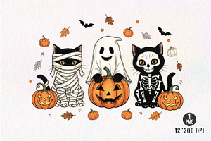 Funny Halloween Cat Png Spooky Cat, an Illustration by Dream Creation
