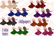 Halloween girls clipart, Witches Png, an Illustration by chilipapers (Thumbnail 2 of 6)
