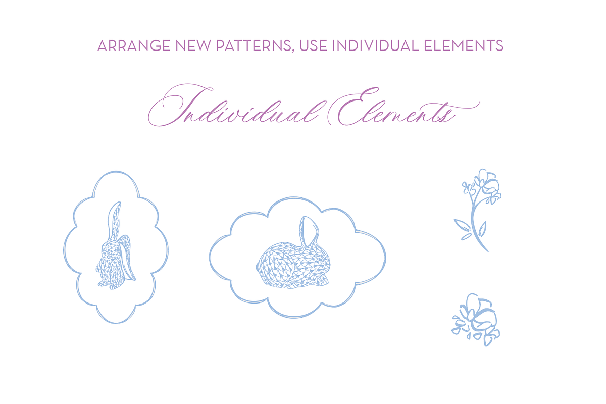 Classic Bunny Pattern, a Pattern Graphic by SarahOMaryDesigns (Photo 2 of 3)