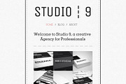 Studio 9 - a Creative Agency Portfol, a WordPress Template by PremiumCoding (Thumbnail 1 of 4)