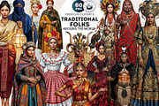 Traditional Folks World Cliparts, a Person Illustration by ThatsDesignArt (Thumbnail 1 of 17)