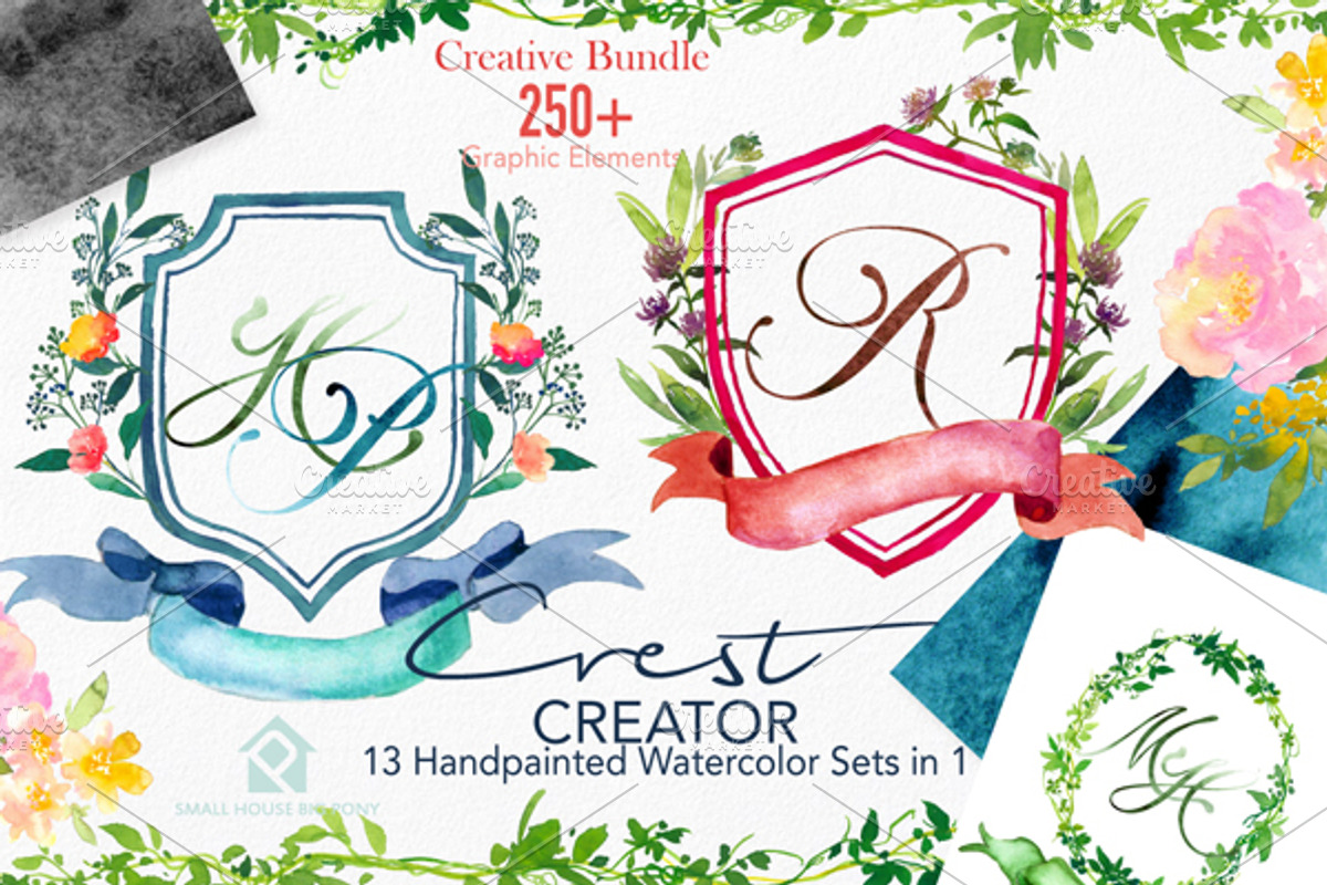 Crest Creator - Creative Bundle Set, an Illustration by SmallHouseBigPony (Photo 13 of 23)