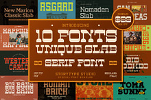 SALE ! Unique Slab Serif Font Bundle