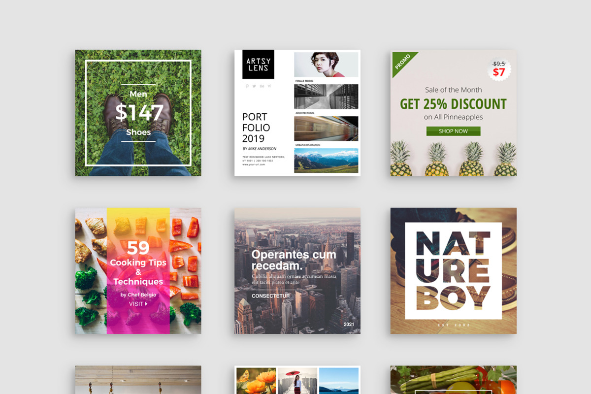 140+ Instagram Templates | 50% Off, a Social Media Template by Studio Siv (Photo 7 of 12)