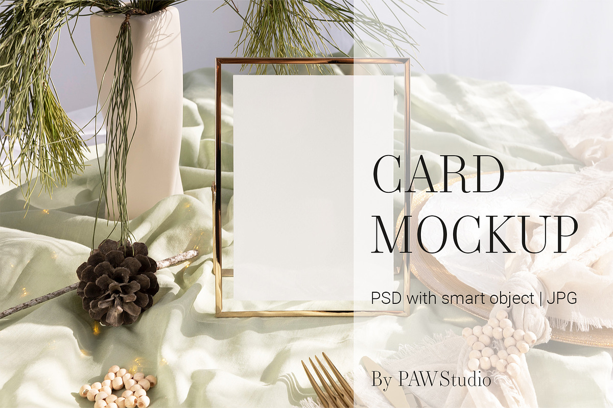 Card Mockup 5x7Table Number Xmas ch3, a Product Mockup by PawMockups (Photo 1 of 9)