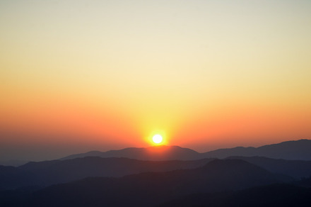 Sunrise on mountain stock photo containing autumn and background, a Nature Photo by Artmeesri