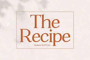 The Recipe - Luxury Serif Font