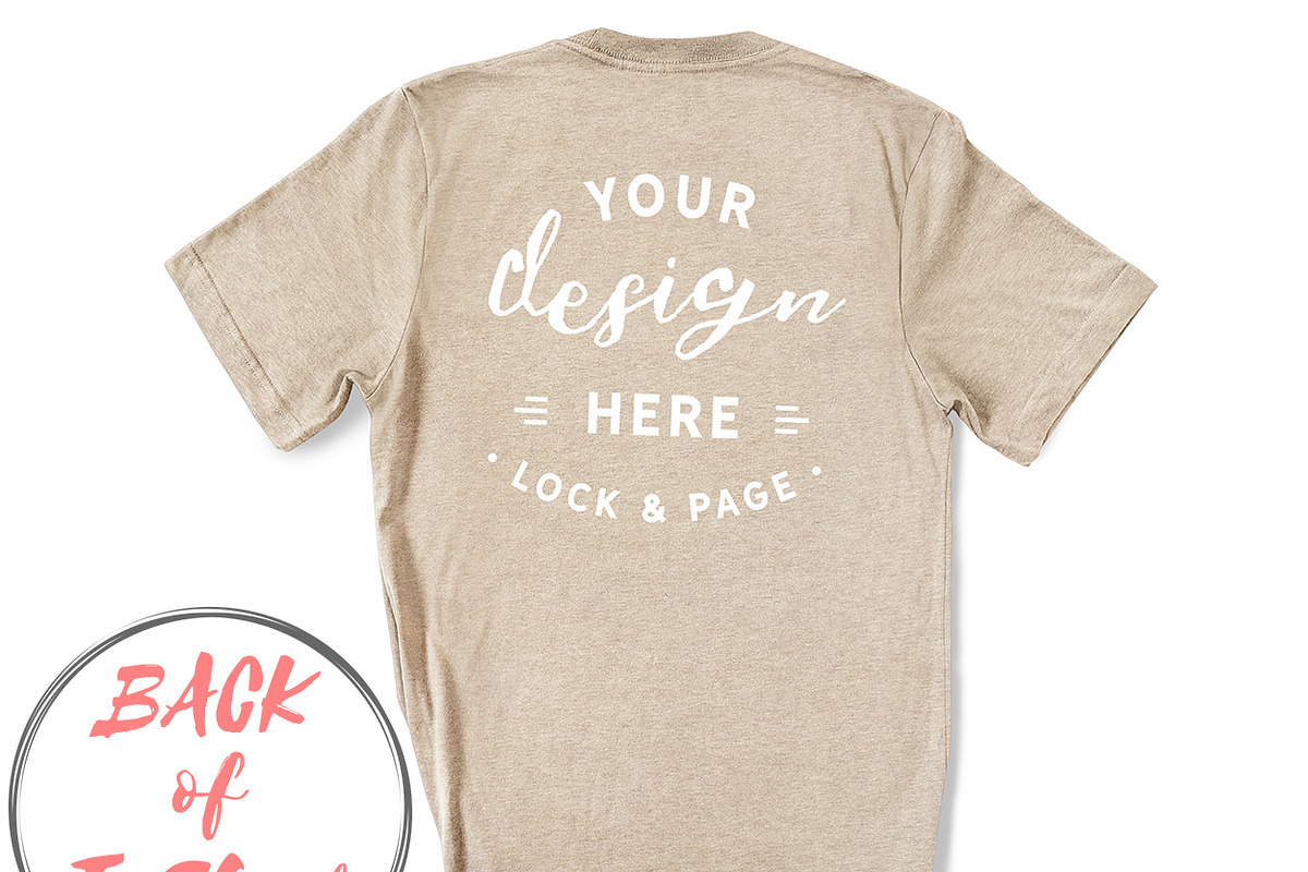 Back Of T-Shirt BC3001 Mockup Bundle, a Shirt Mockup by lock and page (Photo 55 of 88)