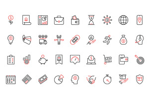 Finance icons, a Finance Illustration by Lemberg Vector