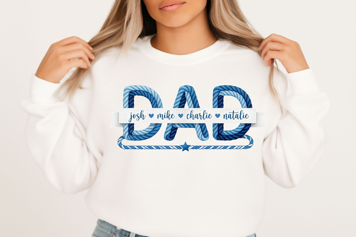 Dad Split Name Frame PNG, Father's, an Illustration by Designking (Photo 2 of 6)