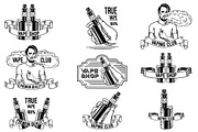 Vape shop logo, labels templates, a Branding & Logo Template by Art Loft (Thumbnail 4 of 4)