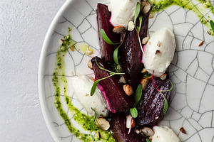 beetroot and cream cheese salad