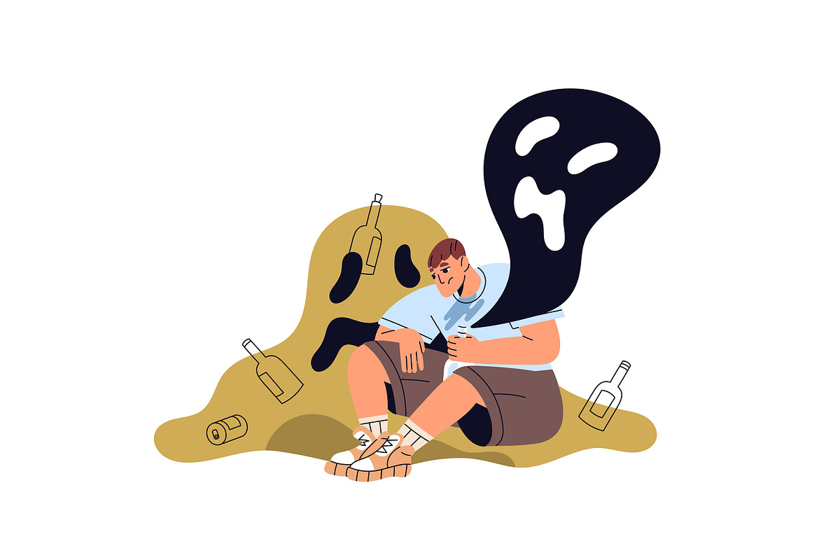 Teenage problems concepts set, a Person Illustration by PaperTrident (Photo 7 of 13)