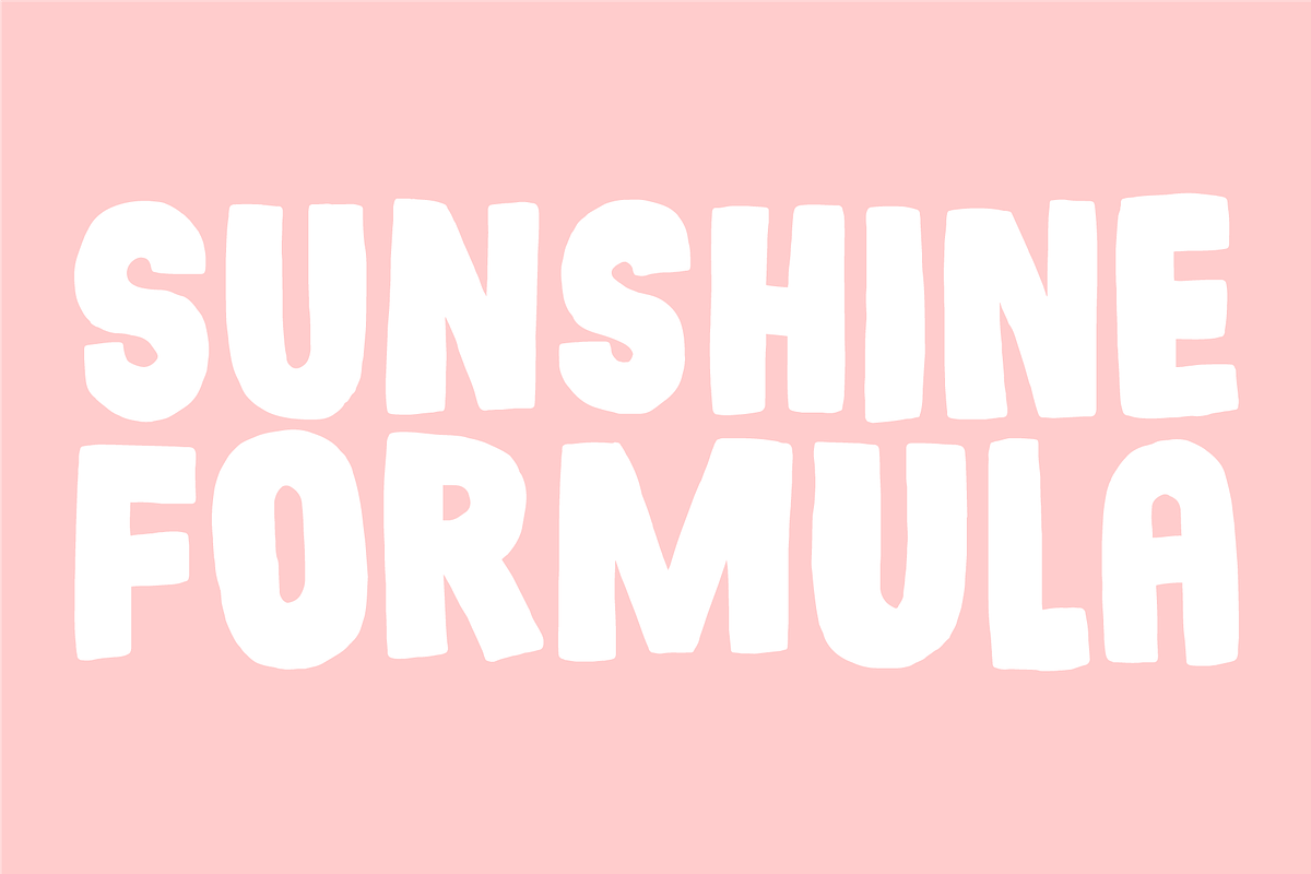 Sunshine Formula, a Sans Serif Font by pizzadudedotdk (Photo 1 of 4)